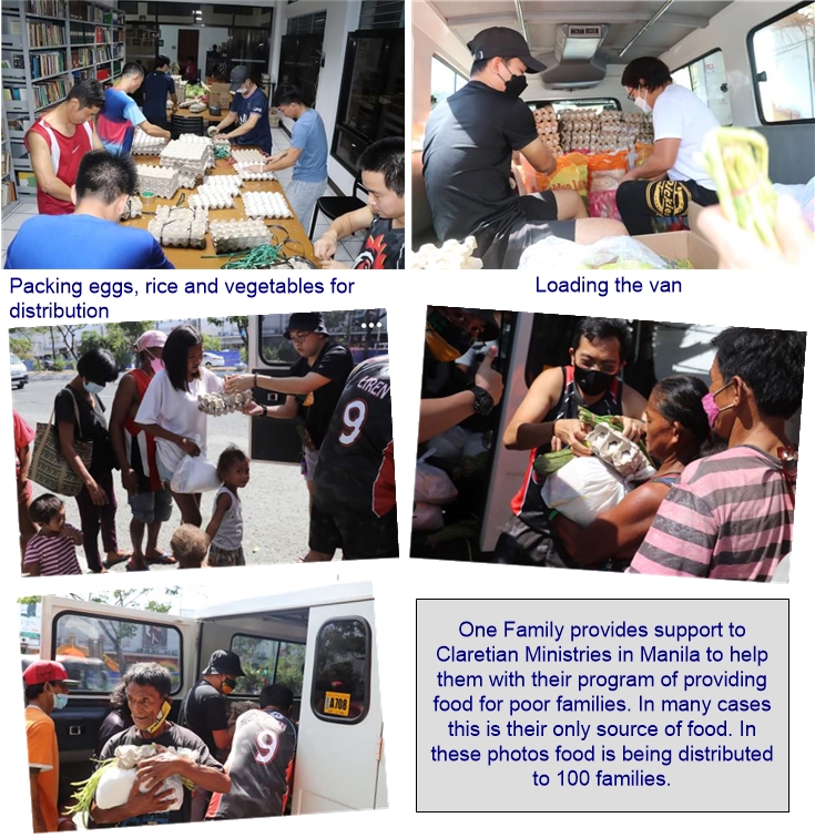 Delivering food to help the hungry in the Philippines